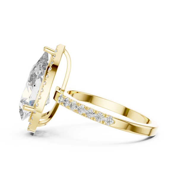 1ct, 2ct, 3ct, 4ct Lab Grown Diamond Sculptured Grace Ring