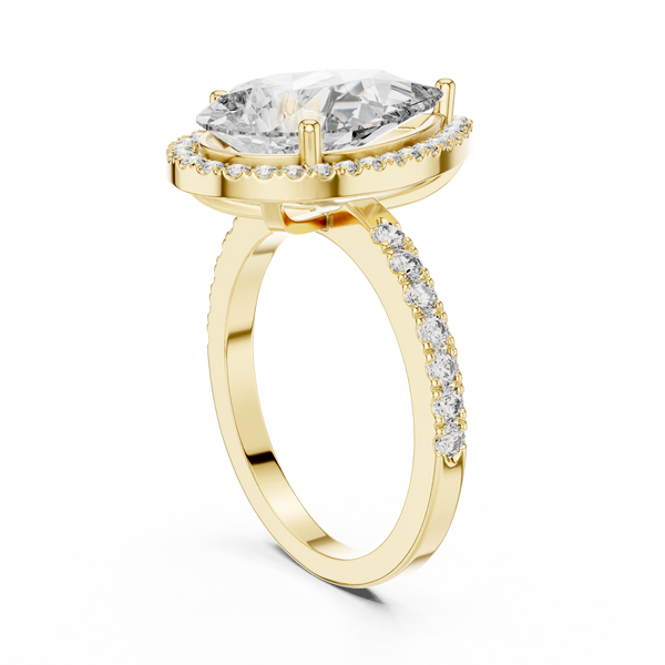1ct, 2ct, 3ct, 4ct Lab Grown Diamond Sculptured Grace Ring