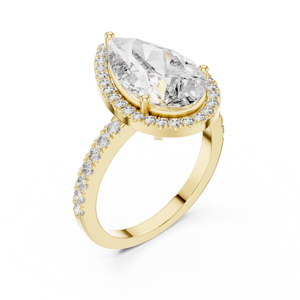 1ct, 2ct, 3ct, 4ct Lab Grown Diamond Sculptured Grace Ring