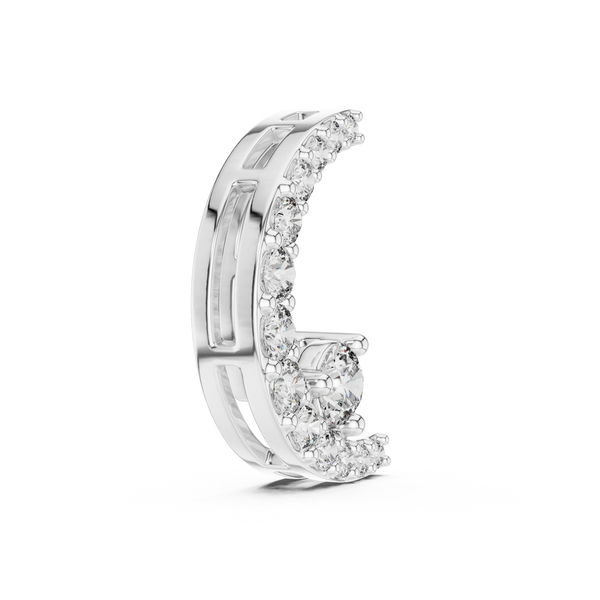 0.20ct Lab Grown Diamond Moon Pendant 42#360010N@7