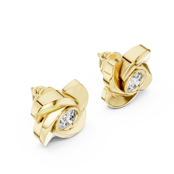 1.80ct Lab Grown Diamond Stud Swirl Earrings