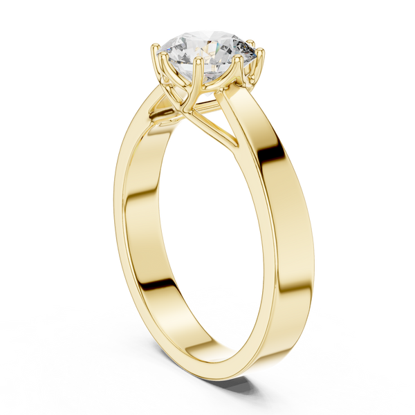 1ct Lab Grown Diamond Ring – Round Cut Diamond