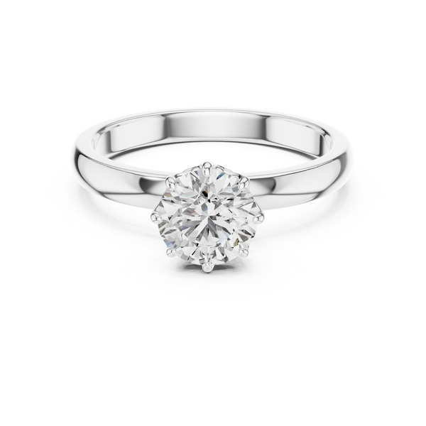 1ct Lab Grown Diamond Ring – Round Cut Diamond