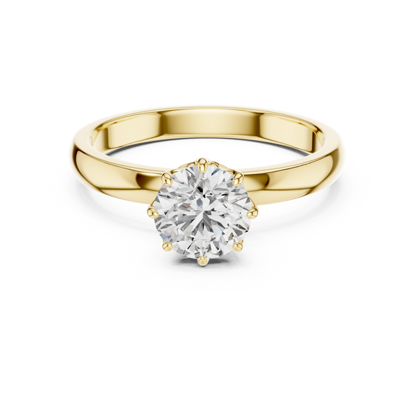 1ct Lab Grown Diamond Ring – Round Cut Diamond
