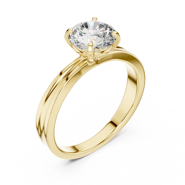 1ct Lab Grown Diamond Ring – Round Cut Diamond