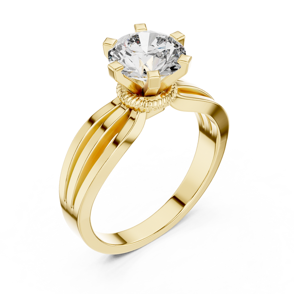 1ct Lab Grown Diamond Ring – Round Cut Diamond NK-002 (13)