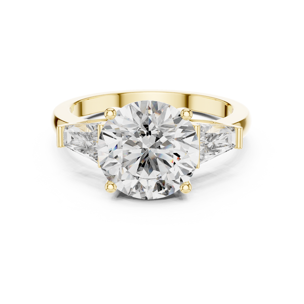 4ct Round & Baguette Lab Grown Diamond Ring