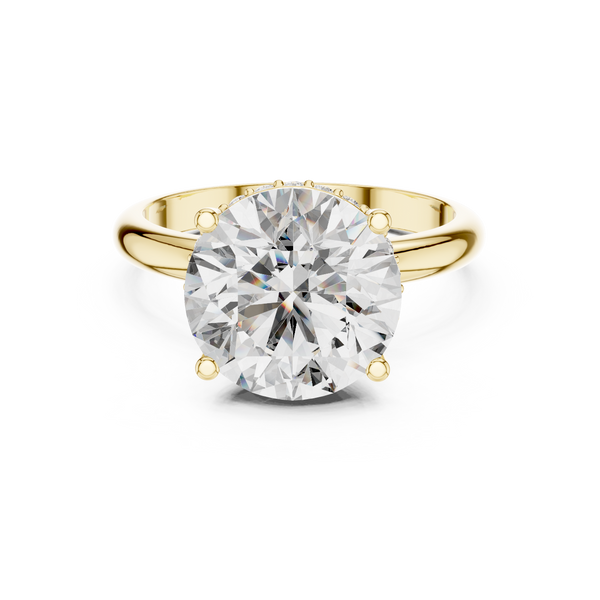 3.90ct Round Cut Lab Grown Diamond Jocasta Ring