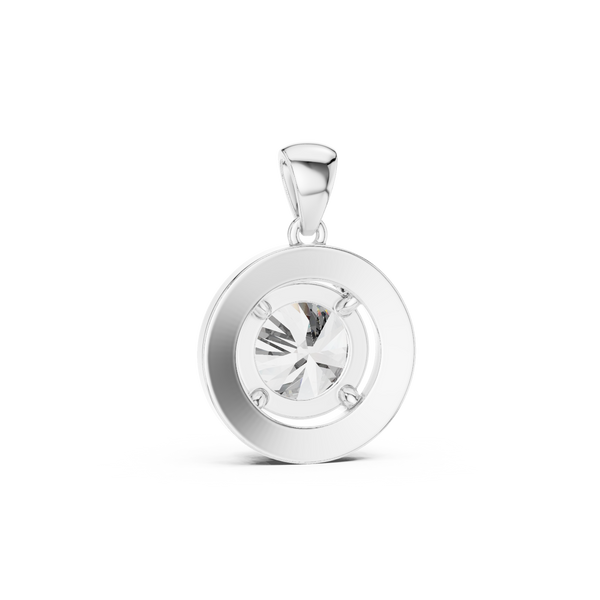3.22ct Lab Grown Diamond Pendant – Round Cut Diamond
