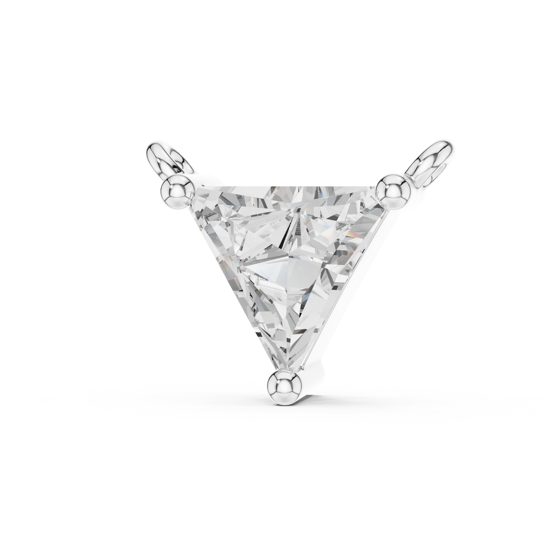 0.74ct Lab Grown Diamond Pendant - Triangle Cut Diamond