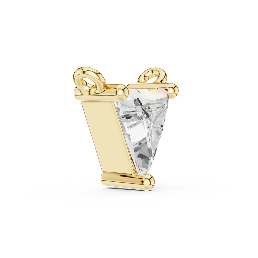 0.74ct Lab Grown Diamond Pendant - Triangle Cut Diamond 42#360007N@7