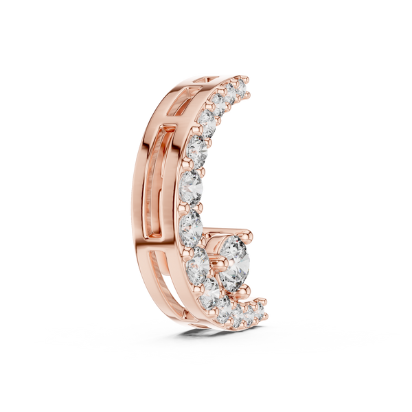 0.20ct Lab Grown Diamond Moon Pendant 42#360010N@7