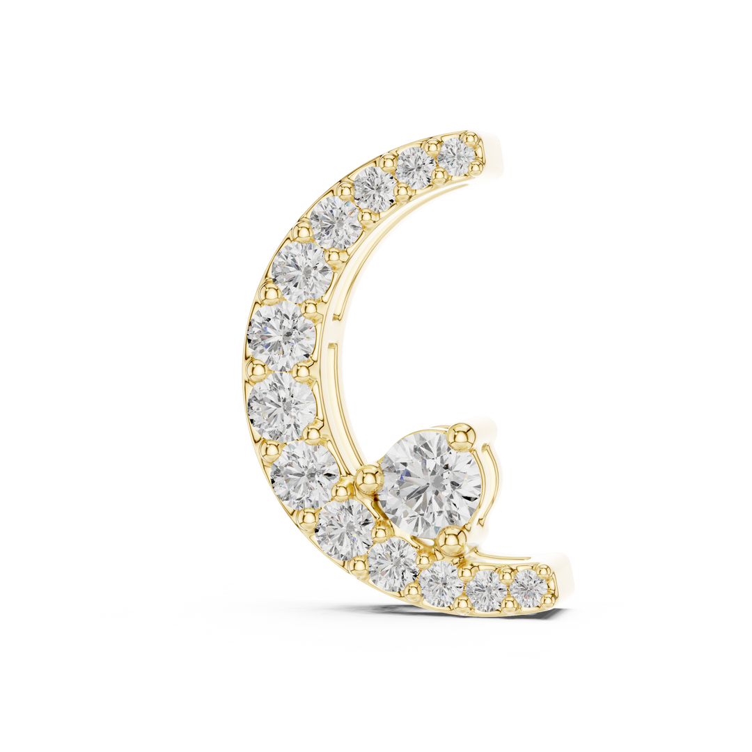 0.20ct Lab Grown Diamond Moon Pendant 42#360010N@7