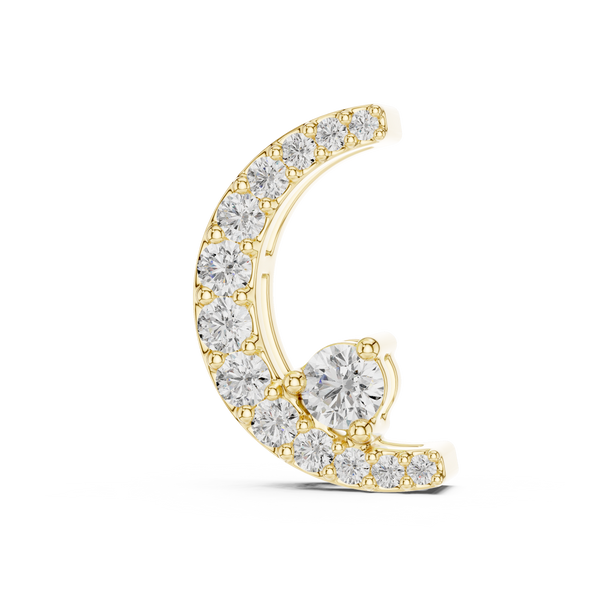 0.20ct Lab Grown Diamond Moon Pendant 42#360010N@7