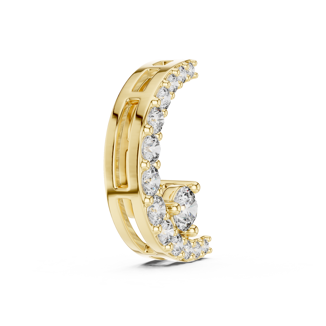 0.20ct Lab Grown Diamond Moon Pendant 42#360010N@7