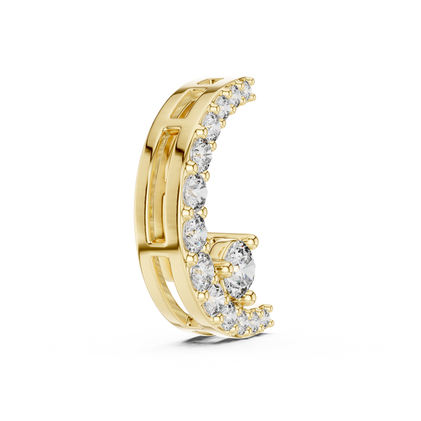 0.20ct Lab Grown Diamond Moon Pendant 42#360010N@7