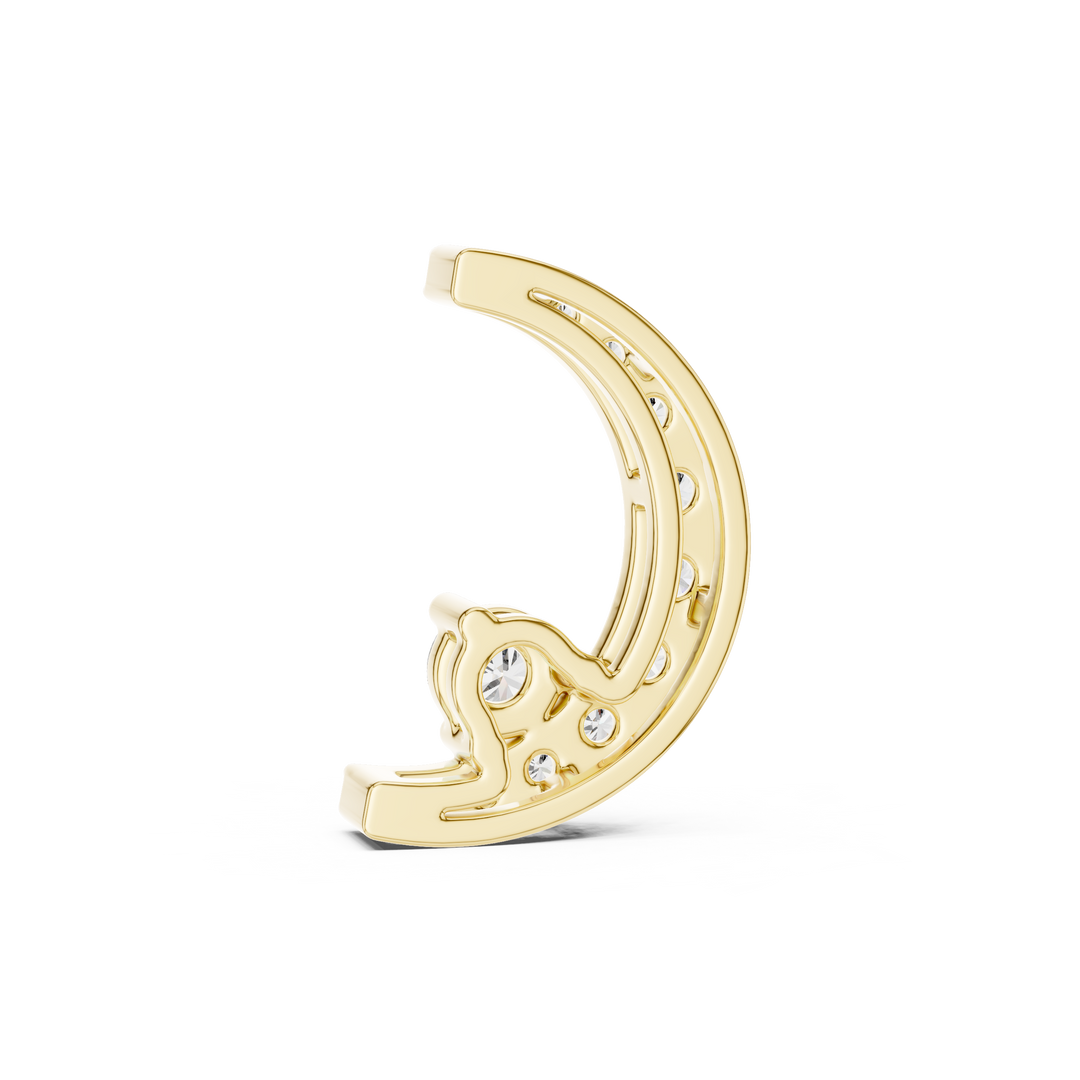 0.20ct Lab Grown Diamond Moon Pendant 42#360010N@7