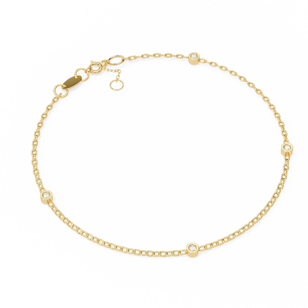 0.06ct Lab Grown Diamond Bracelet – Round Cut Diamond