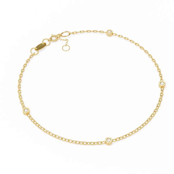 0.06ct Lab Grown Diamond Bracelet – Round Cut Diamond