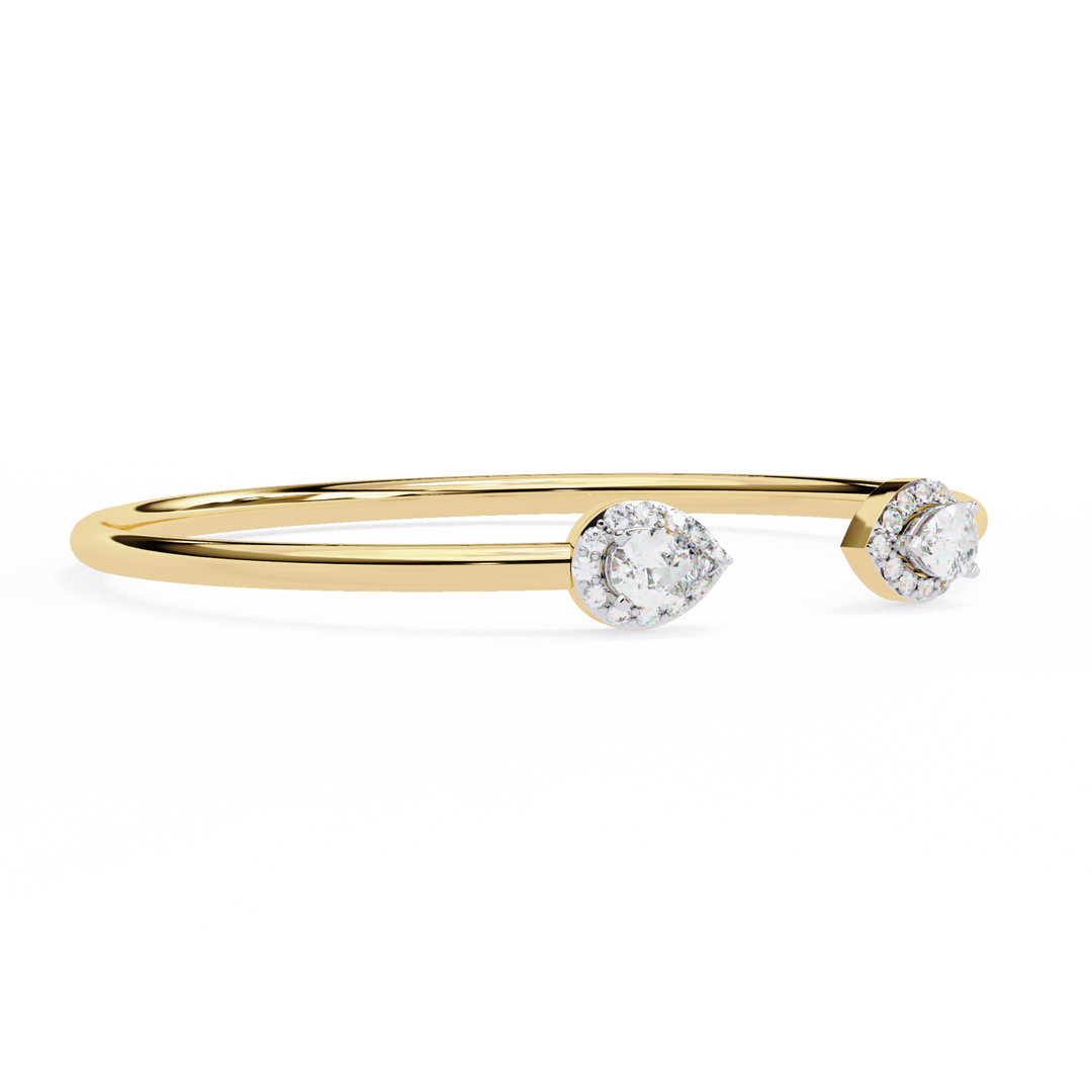 1.16ct Lab Grown Diamond Bracelet - Pear & Round Cut Diamond