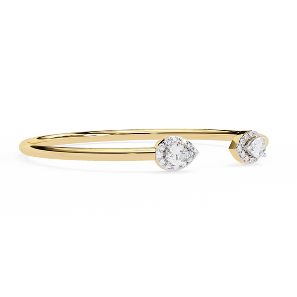1.16ct Lab Grown Diamond Bracelet - Pear & Round Cut Diamond