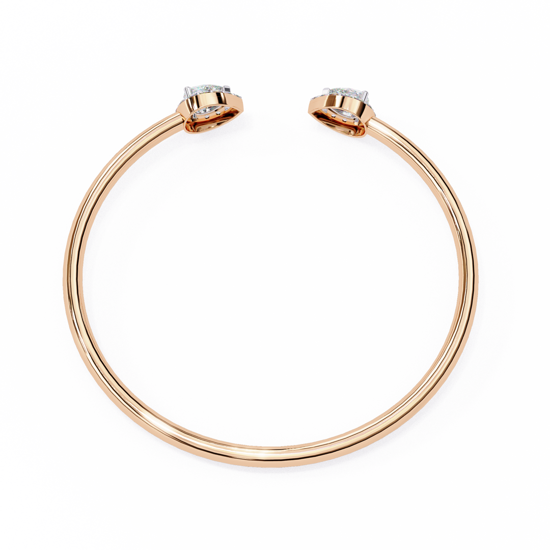 1.16ct Lab Grown Diamond Bracelet - Pear & Round Cut Diamond