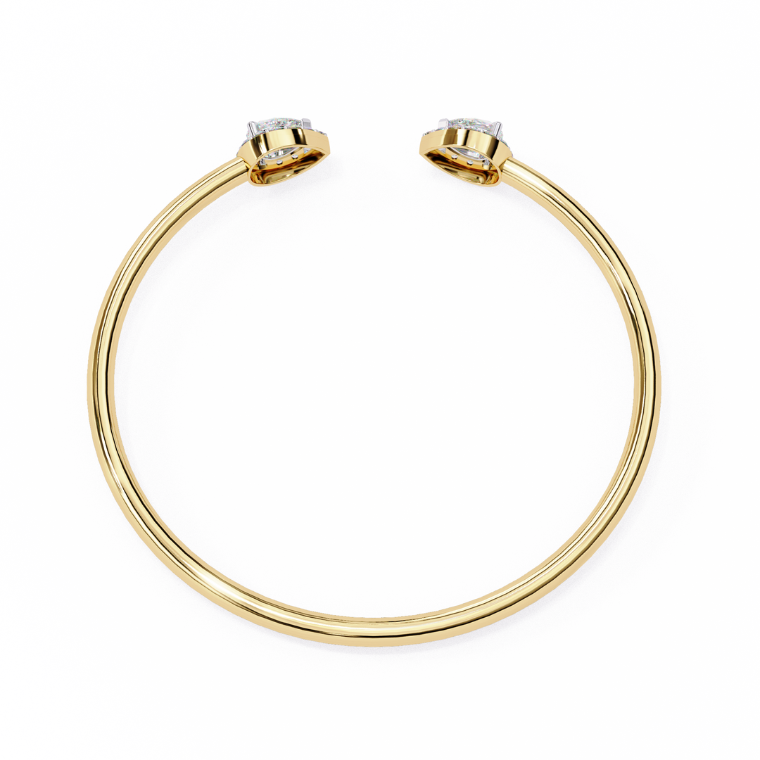 1.16ct Lab Grown Diamond Bracelet - Pear & Round Cut Diamond