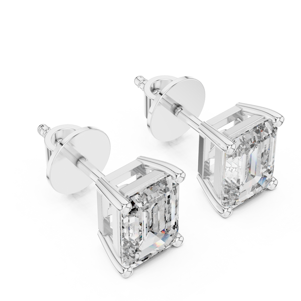 2.5ct Lab Grown Diamond Earrings – Emerald Cut Diamond ER-0007@7