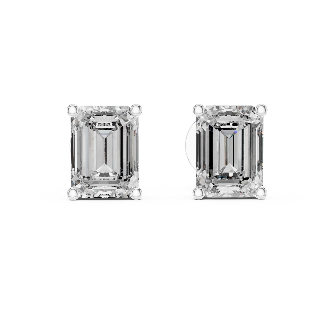 2.5ct Lab Grown Diamond Earrings – Emerald Cut Diamond ER-0007@7