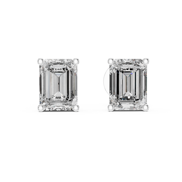 2.5ct Lab Grown Diamond Earrings – Emerald Cut Diamond ER-0007@7