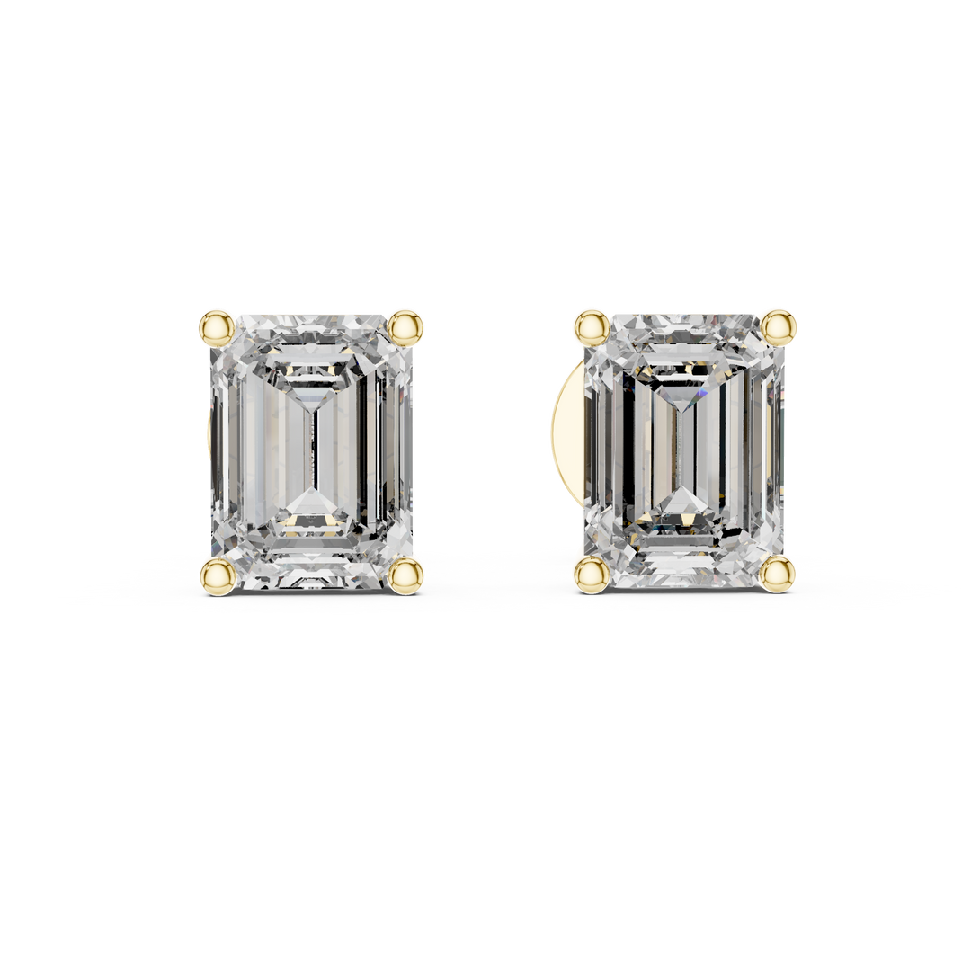 2.5ct Lab Grown Diamond Earrings – Emerald Cut Diamond ER-0007@7