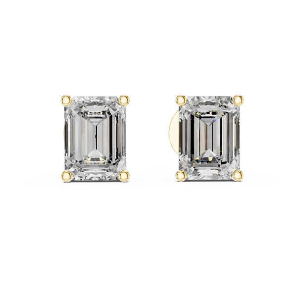 2.5ct Lab Grown Diamond Earrings – Emerald Cut Diamond ER-0007@7