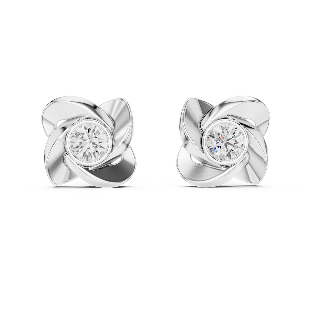 1.80ct Lab Grown Diamond Stud Swirl Earrings