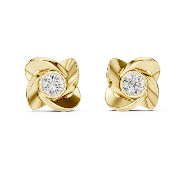 1.80ct Lab Grown Diamond Stud Swirl Earrings