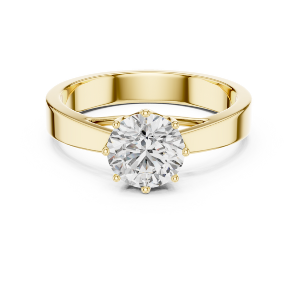 1ct Lab Grown Diamond Ring – Round Cut Diamond