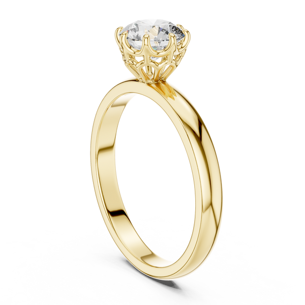 1ct Lab Grown Diamond Ring – Round Cut Diamond