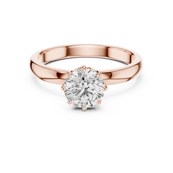 1ct Lab Grown Diamond Ring – Round Cut Diamond