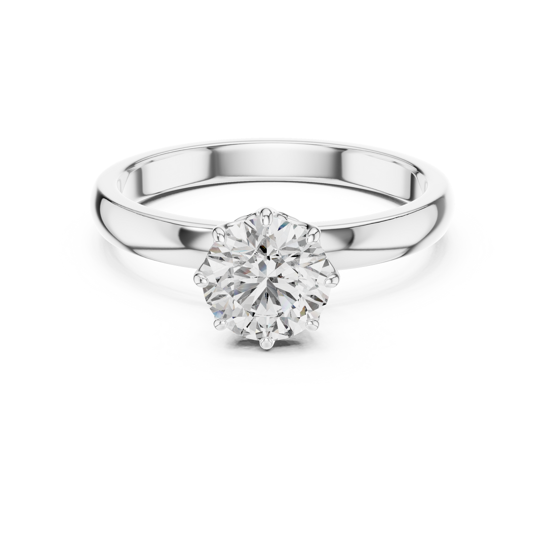 1ct Lab Grown Diamond Ring – Round Cut Diamond