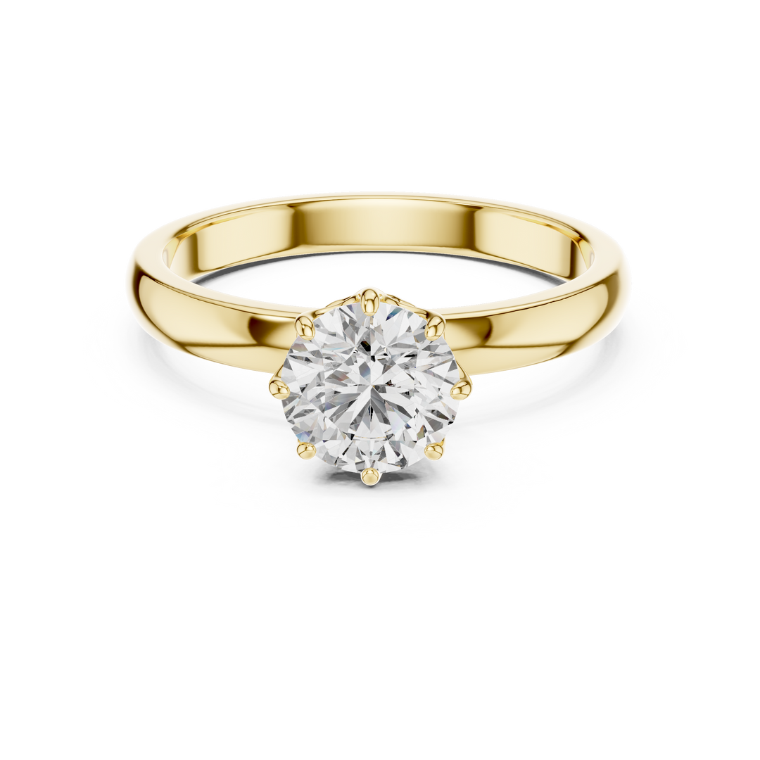1ct Lab Grown Diamond Ring – Round Cut Diamond