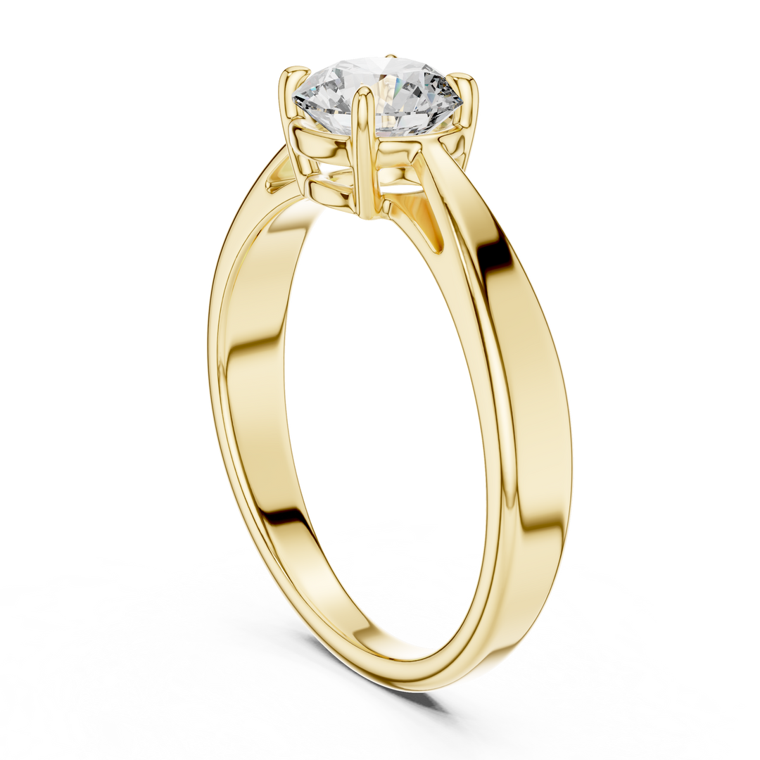 1ct Lab Grown Diamond Ring – Round Cut Diamond