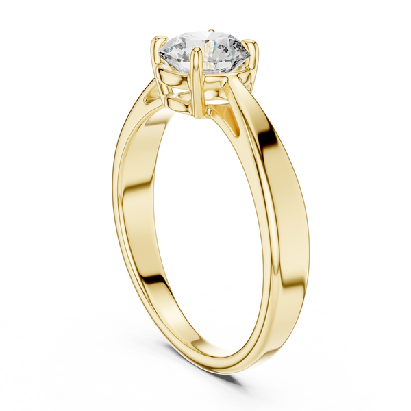 1ct Lab Grown Diamond Ring – Round Cut Diamond