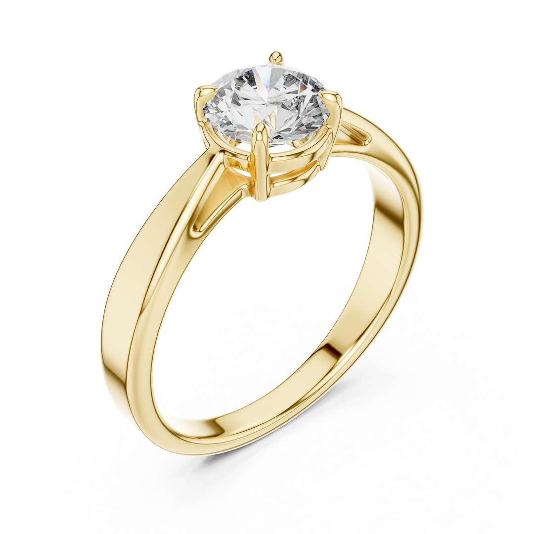 1ct Lab Grown Diamond Ring – Round Cut Diamond