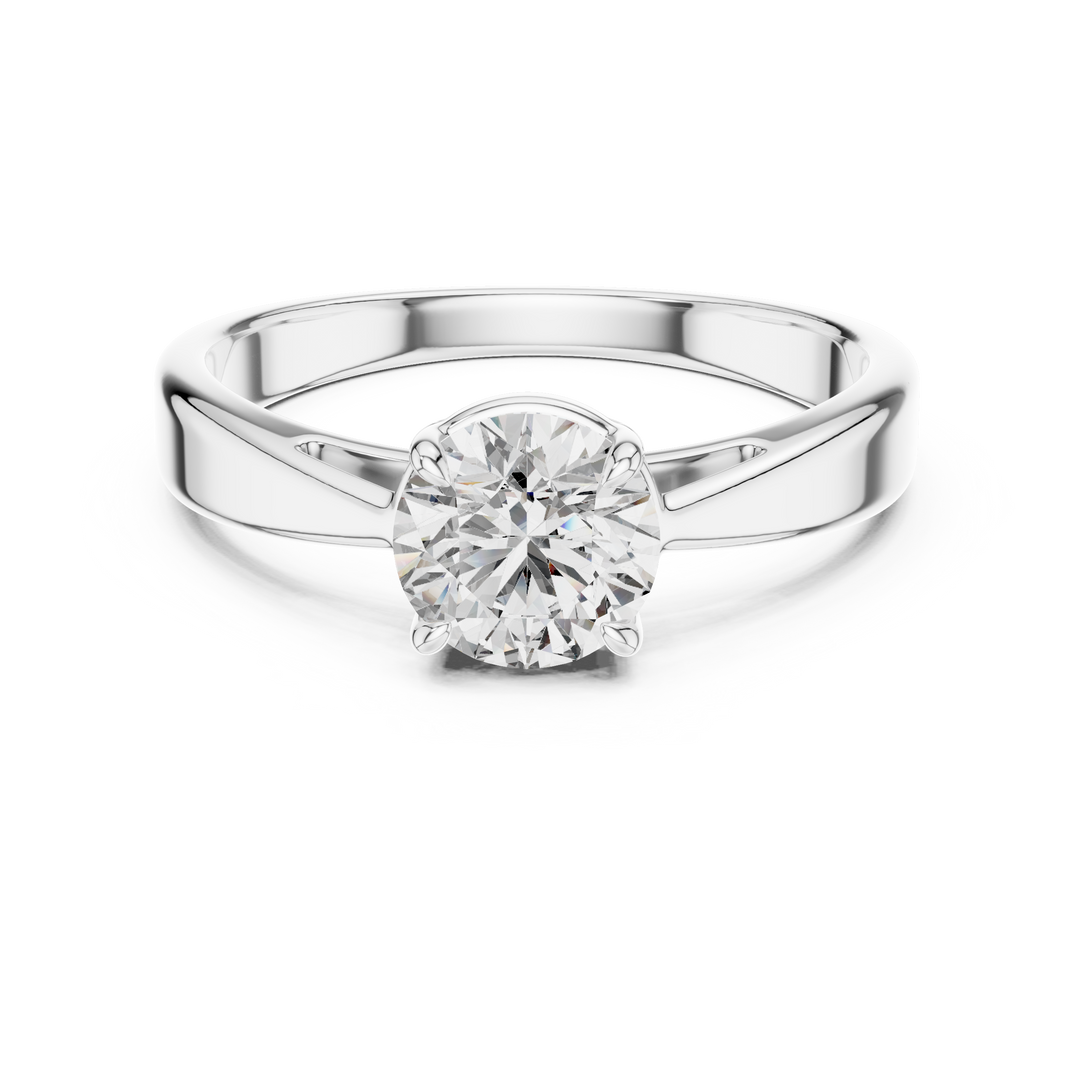 1ct Lab Grown Diamond Ring – Round Cut Diamond