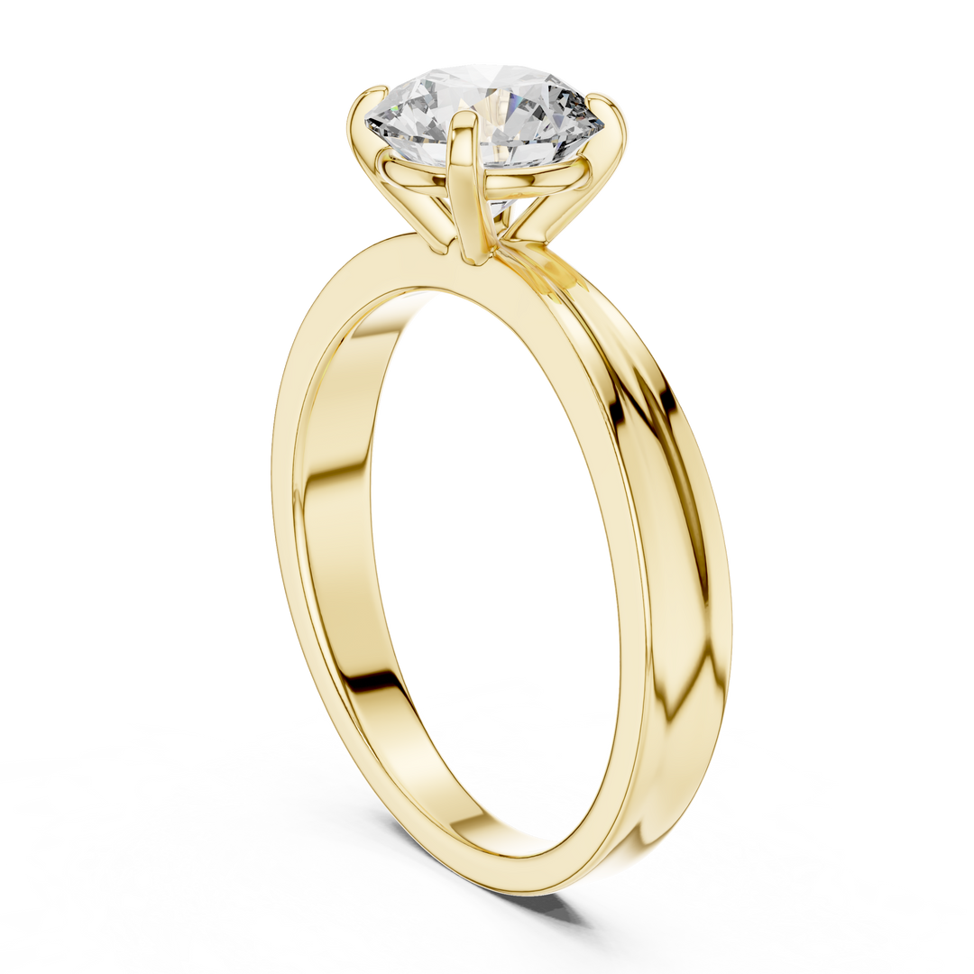 1ct Lab Grown Diamond Ring – Round Cut Diamond