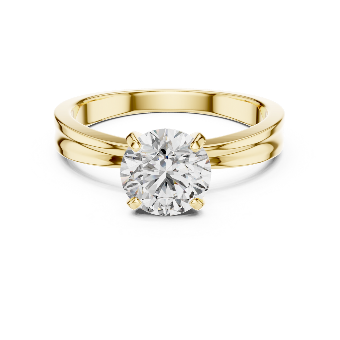 1ct Lab Grown Diamond Ring – Round Cut Diamond