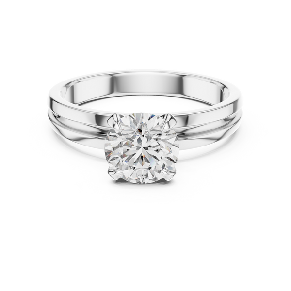 0.25ct to 3ct Lab Grown Diamond Solid Shoulder Ring