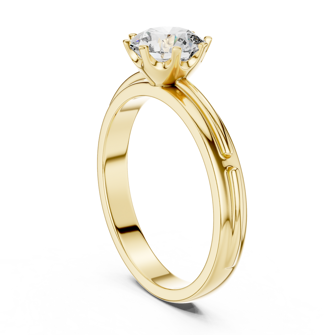 1ct Lab Grown Diamond Ring – Round Cut Diamond