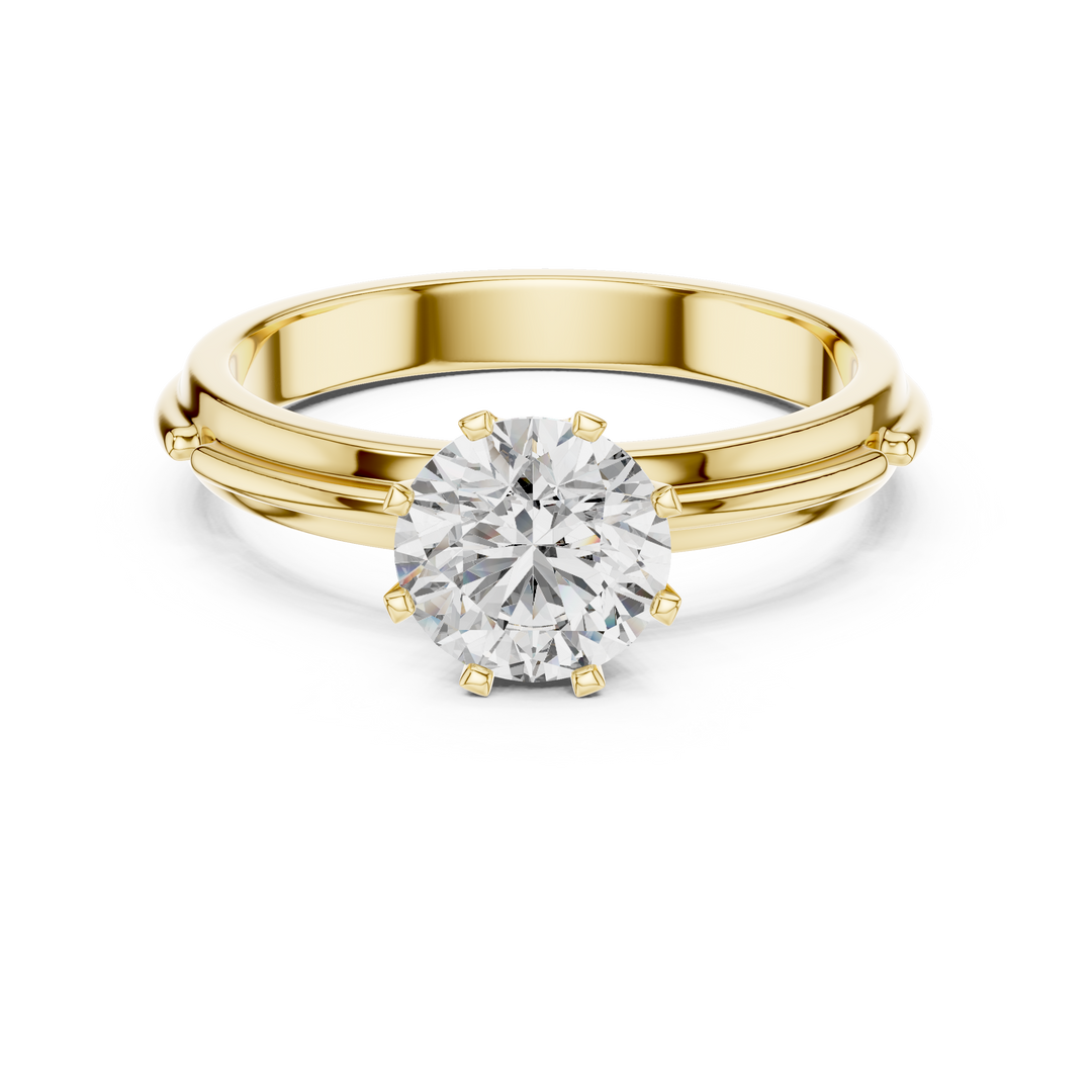 1ct Lab Grown Diamond Ring – Round Cut Diamond