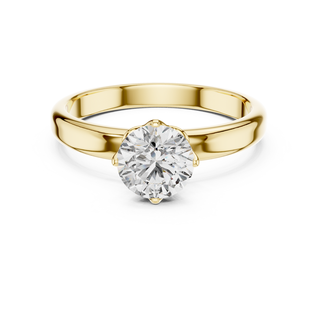 1ct Lab Grown Diamond Ring – Round Cut Diamond