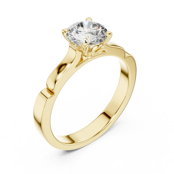 1ct Lab Grown Diamond Ring – Round Cut Diamond